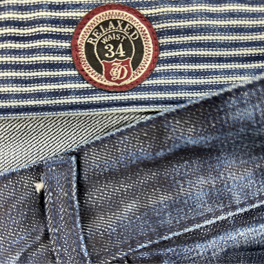 7 Diamonds Romley Jeans Men 34x34 Blue Relaxed Comfort Fit 100% Cotton Denim - Picture 5 of 14